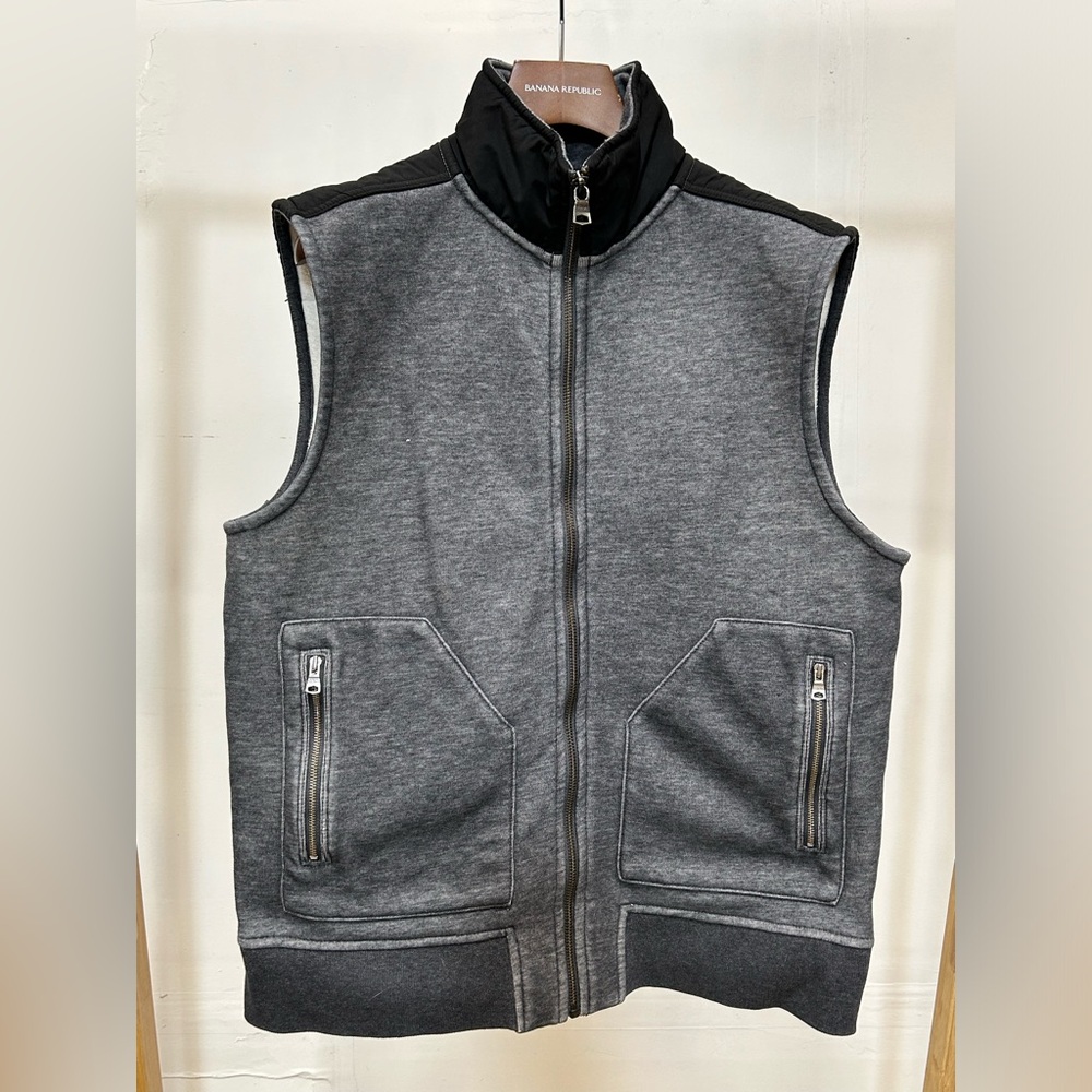 Banana Republic Grey Heathered/Black Vest